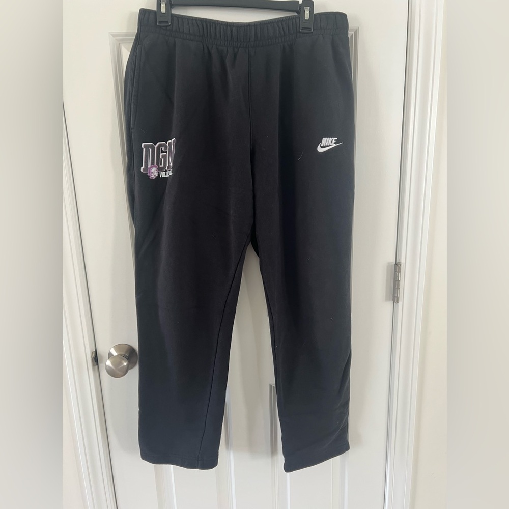 Nike Black Track Pants with White Logo